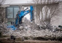 Am Bundeskanzleramt wird seit 2023 gebaut.