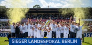 Der Pokalsieg wurde vom BFC ausgiebig gefeiert. 