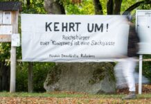 Protest gegen «Reichsbürger»: Eine Bürgerinitiative im kleinen Dorf Rutenberg in der Uckermark stemmte sich gegen eine Ansiedlung des «Königreichs Deutschland».(Archivbild)