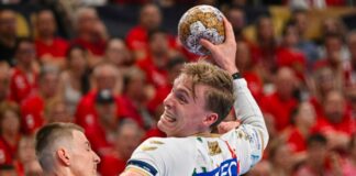 Magdeburgs Gisli Kristjansson im Viertelfinal-Rückspiel in Veszprém.