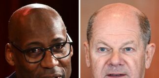 Berlins Ex-Kultursenator Joe Chialo (l, CDU) und der frühere Bundeskanzler Olaf Scholz (SPD). (Archivbild) 