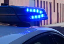 Eine Polizeibeamtin wird bei einem Verkehrsunfall schwer verletzt.