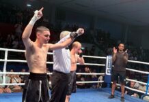 Boxer Arminius Rolle gewinnt sein Profidebüt. 