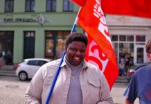 Brandenburgs Juso-Landeschef Leonel Richy Andicene spricht sich für ein AfD-Verbotsverfahren aus.