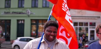 Brandenburgs Juso-Landeschef Leonel Richy Andicene spricht sich für ein AfD-Verbotsverfahren aus.