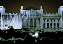 Erinnerungen an einen großartigen Sommer: die virtuelle Reichstagsverhüllung. Bild: 3D Simulation Dorian Rigal Minuit, Art Direction Anna Bacheva/dpa