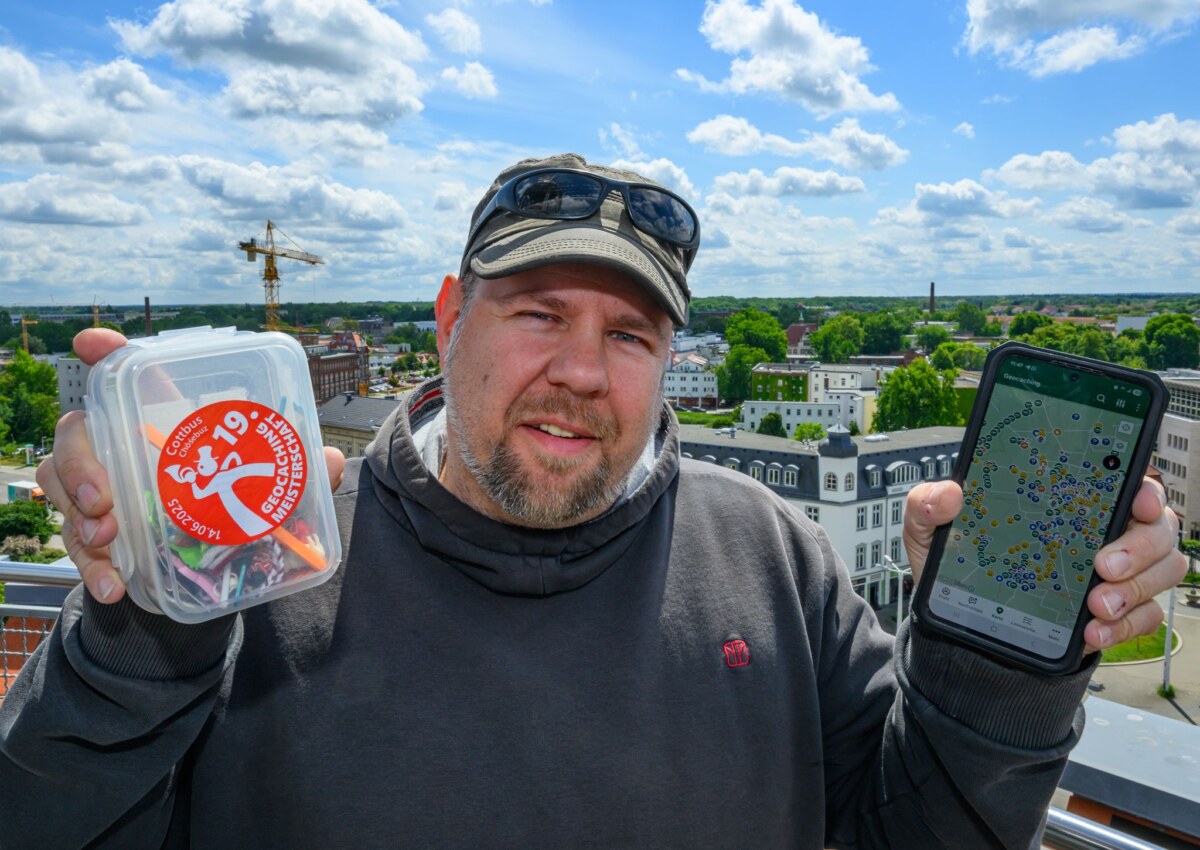 Cottbus als Spielfeld für Geocacher Eines der höchsten Verstecke befindet sich auf dem Spremberger Turm in der Altstadt.