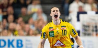 Juri Knorr trägt ein letztes Mal das Trikot der Rhein-Neckar Löwen. 
