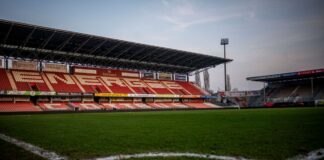 Des LEAG Energie Stadion in Cottbus kann mit Fördermitteln saniert werden.