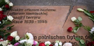 In Berlin ist ein neues, vorläufiges Denkmal zur Erinnerung an den deutschen Überfall auf Polen 1939 eingeweiht worden.