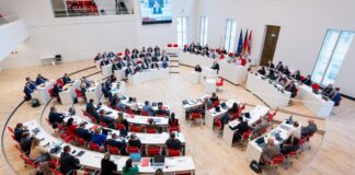 Der Brandenburger Landtag stimmt nächste Woche über den Landeshaushalt ab - vorher appellieren SPD und BSW an alle Abgeordneten zuzustimmen (Archivbild).