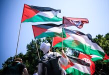 Immer wieder demonstrieren Aktivisten in Berlin gegen den Gaza-Krieg - auch mit einem Camp am Kanzleramt. (Archivbild)
