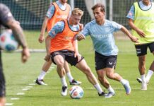 Julian Eitschberger (l.) will sich bei Hertha durchbeißen