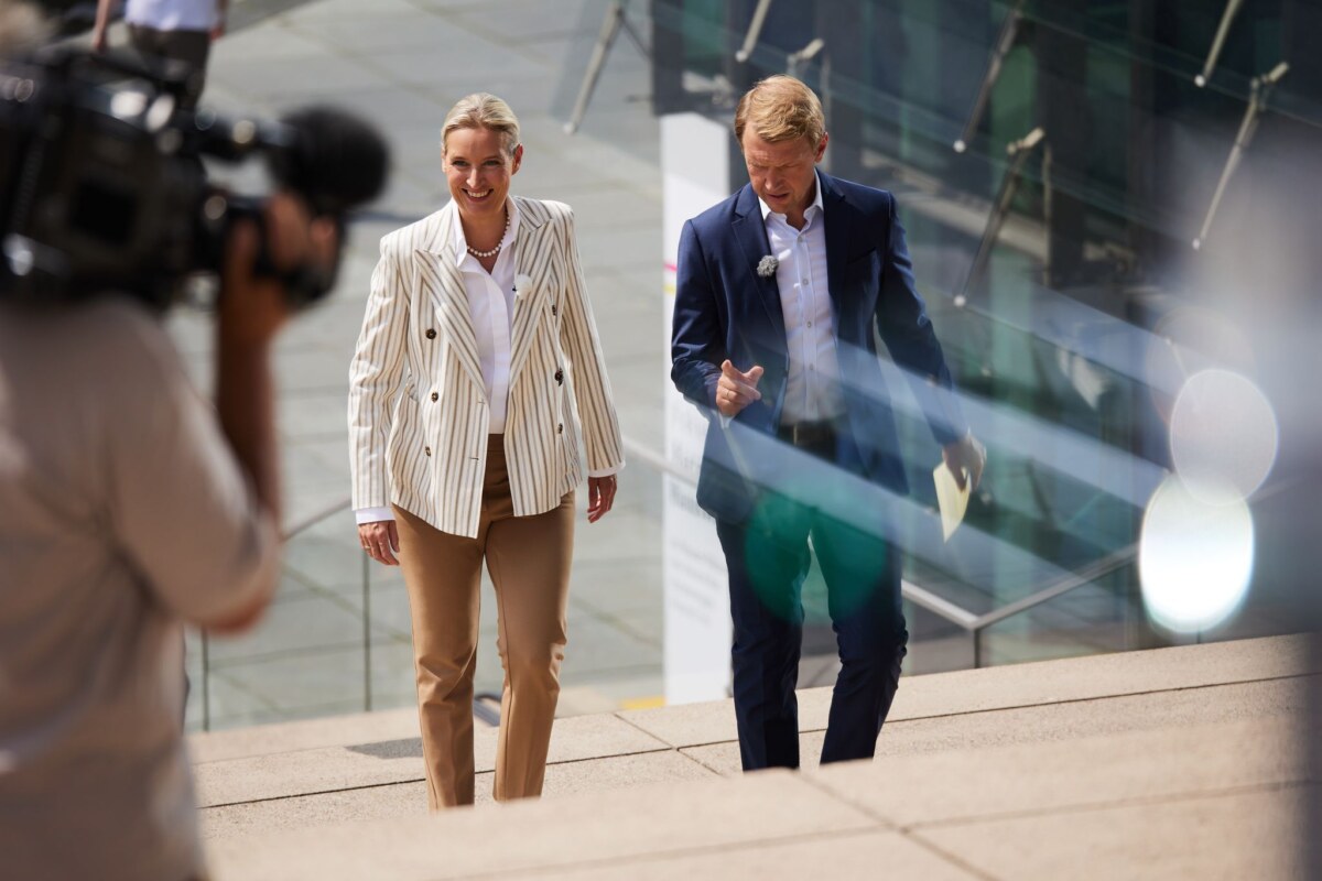 ARD-Sommerinterview mit Weidel Beim ARD-Sommerinterview mit AfD-Chefin Alice Weidel war zeitweise wenig zu verstehen. (Archivbild)