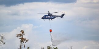 Der Flugdienst der Bundespolizei war in den vergangenen Tagen bei mehreren Waldbränden in Ostdeutschland im Einsatz.