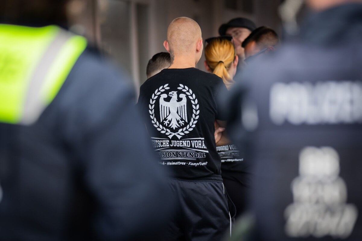 Christopher Street Day (CSD) - Falkensee - Gegenprotest Die Gruppe «Deutsche Jugend voran» zieht auch in Berlin junge Leute an. (Archivbild)