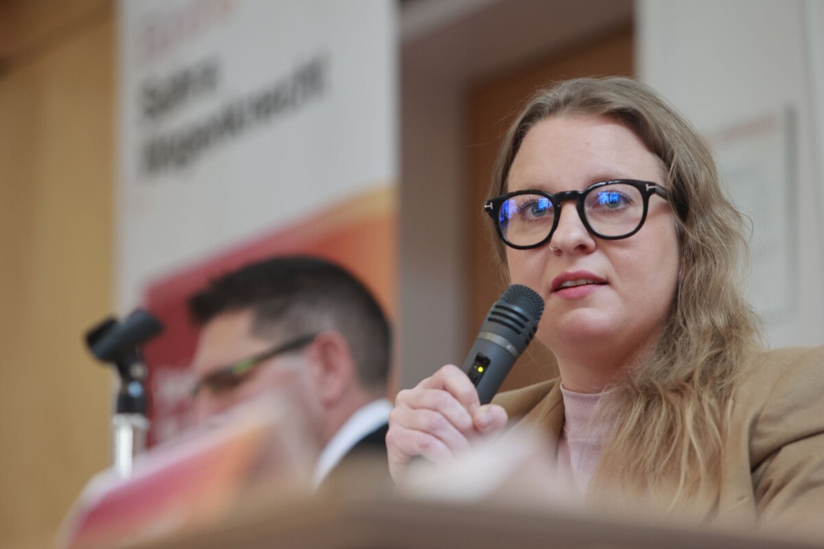 BSW-Politikerin Friederike Benda Friederike Benda will künftig den BSW-Landesverband in Brandenburg führen. (Archivbild)
