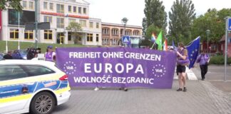 Die Partei Volt hatte an zehn Grenzpunkten zur Protestaktion «March for Open Borders» aufgerufen. 