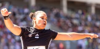 Kugelstoß-Olympiasiegerin Yemisi Ogunleye startet am Sonntag beim Berliner Istaf.