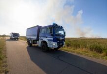 Das THW (Technisches Hilfswerk) unterstützt die Feuerwehr in den Waldbrandgebieten in Sachsen und Thüringen. (Archivbild)