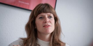 Die Linken-Landesvorsitzende Kerstin Wolter. (Archivbild) 