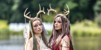 Liebhaber von Science Fiction und Fantasy-Reihen feiern beim Elbenwald-Festival im Spreeauenpark in Cottbus.
