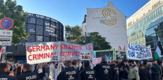 Propalästinensische Demonstration in Berlin. 