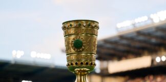 Um diese Trophäe spielen die Teams im DFB-Pokal. 