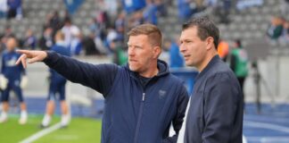 Hertha hat einen Nachfolger für den früheren Akademieleiter Andreas Neuendorf (l) gefunden. (Archivbild)