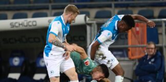 Anderson Lucoqui (r) im Trikot von Arminia Bielefeld