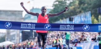 Sabastian Sawe siegte beim 51. Berlin-Marathon mit großem Vorsprung.