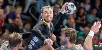 Mathias Gidsel freute vor allem die Geschlossenheit des Teams gegen Aalborg
