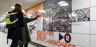 Im U-Bahnhof geht es um das architektonische Erbe der Nachkriegszeit.