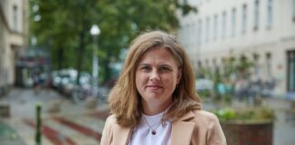 Die Grüne Clara Herrmann ist seit 2021 Bezirksbürgermeisterin im Berliner Bezirk Friedrichshain-Kreuzberg. (Archivild)