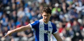 Hertha BSC ohne Gechter in Kaiserslautern Linus Gechter muss für das nächste Hertha-Spiel passen (Archivbild).