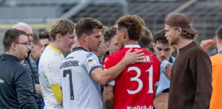 Nach dem Eklat gab es viele aufmunternde Worte für den Cottbuser Justin Butler. Jetzt ermittelt der DFB. 