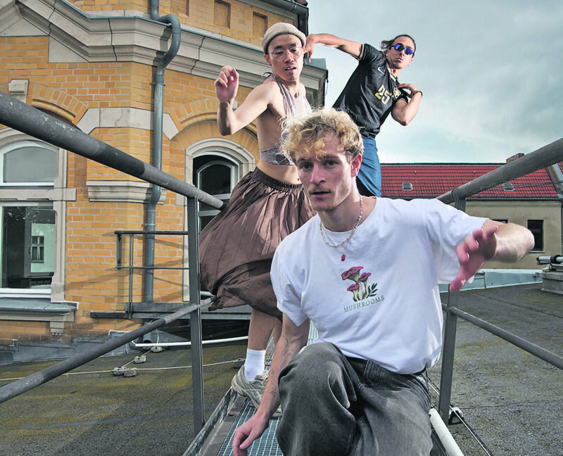 Die jungen Tänzer Stefan Stiller, Thomas Pham und JhowMe. Bild: Lutz Schneller Die jungen Tänzer Stefan Stiller, Thomas Pham und JhowMe. Bild: Lutz Schneller