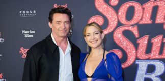 Hugh Jackman: Mixtape «wie eine Art Verlobungsring» Kate Hudson und Hugh Jackman bei der Europapremiere des Films «Song Sung Blue».