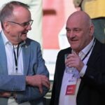 BSW sucht in Brandenburg eine Lösung aus der Krise Brandenburgs Verkehrsminister Detlef Tabbert und Finanzminister Robert Crumbach (beide BSW) äußern sich zur Krise im BSW (Archivbild).