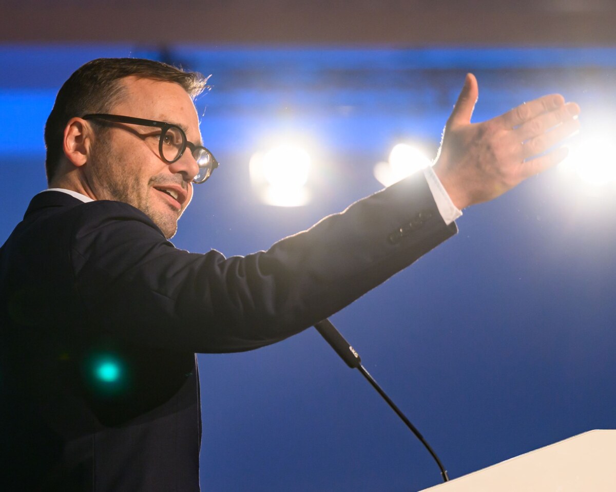 Landesparteitag CDU Brandenburg Brandenburgs CDU-Landeschef Jan Redmann ist im Amt bestätigt worden.