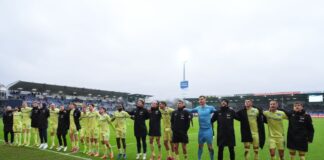 Hertha BSC feiert in Kiel. 