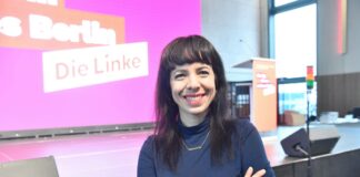 Linke will mit Elif Eralp ins Rote Rathaus Beim Parteitag wurde Spitzenkandidatin Elif Eralp per Akklamation gekürt.
