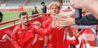 Josip Juranovic bei Union im Teiltraining – Burcu erkrankt Josip Juranovic (l.) fehlte zuletzt im Kader. (Archivbild)