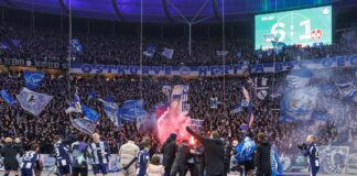Leitls Wunsch erfüllt: Hertha im Pokal daheim gegen Freiburg Die Berliner wollen auch nach dem Viertelfinale wieder mit ihren Fans jubeln. (Archivbild)