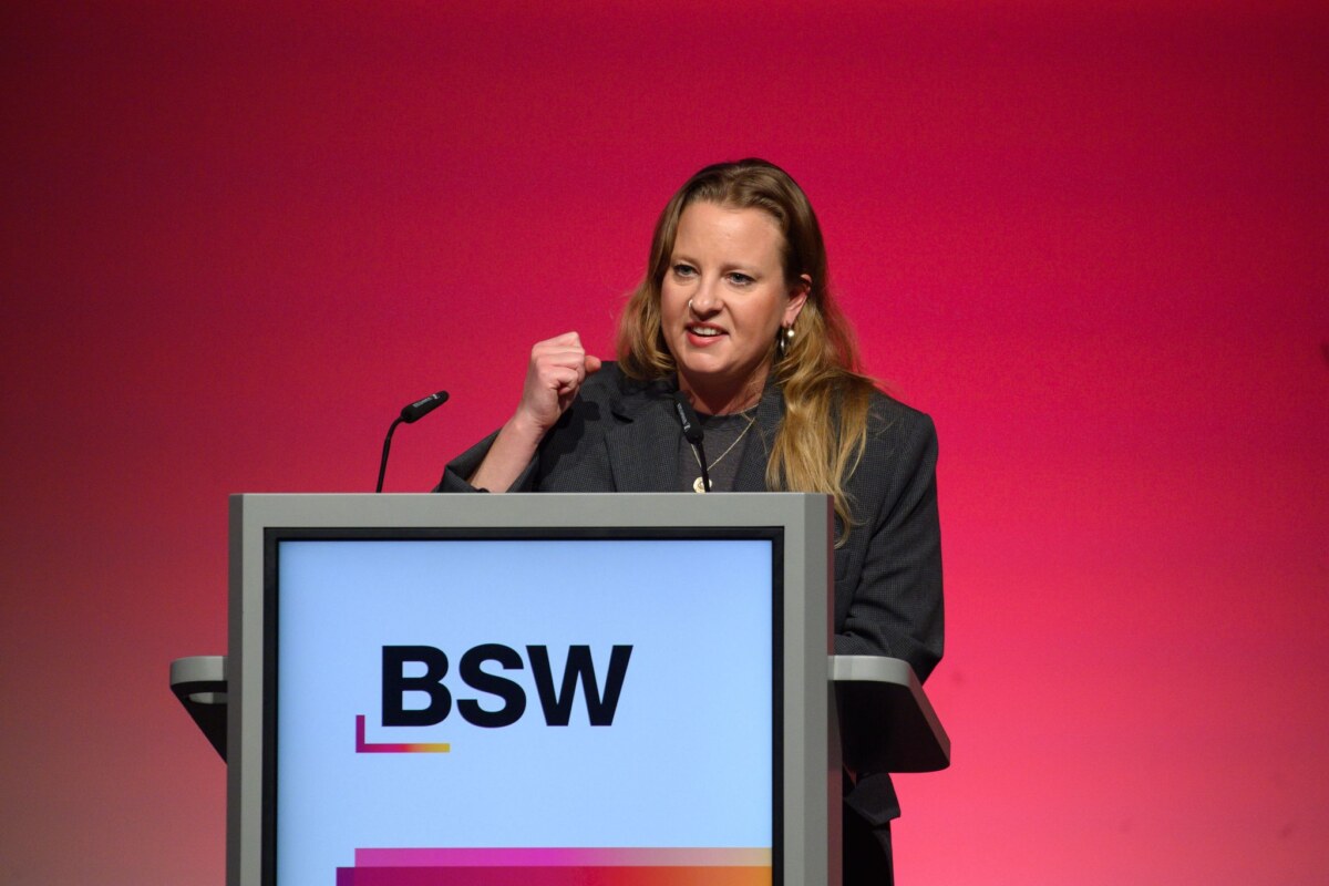 BSW-Bundesparteitag Friederike Benda ist die Landesvorsitzende des BSW in Brandenburg.
