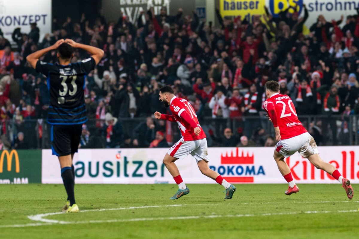 Energie Cottbus - MSV Duisburg Cigerci verwandelte das Stadion mit seinem Treffer in ein Tollhaus.