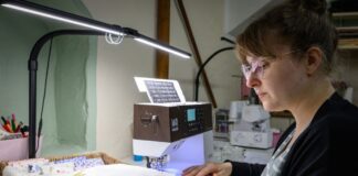 Leonie Schiemenz näht nebenberuflich Trachten. 