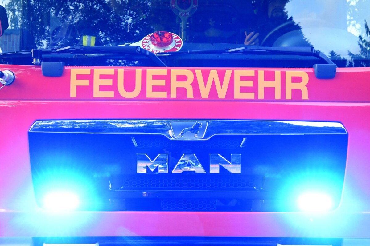 Feuerwehreinsatz Die Feuerwehr löschte die brennenden Transporter. (Symbolbild)