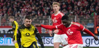 Spätstarter Nsoki bleibt bei Union in Lauerstellung Stanley Nsoki (r) will gegen seinen Arbeitgeber mit Union wieder auf die Erfolgsspur zurück. (Archivbild)