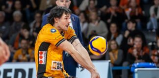 BR Volleys gewinnen gegen Freiburg Nolan Flexen machte die meisten Punkte für die Berliner. (Archivbild)